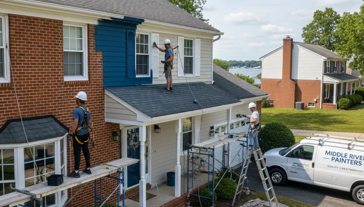 Baltimore, MD painting contractor on an area service page for professional residential and commercial painting