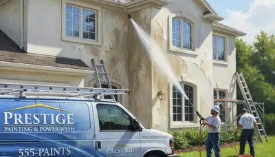 Pressure cleaning service in Baltimore, MD removing mildew and grime from exterior surfaces