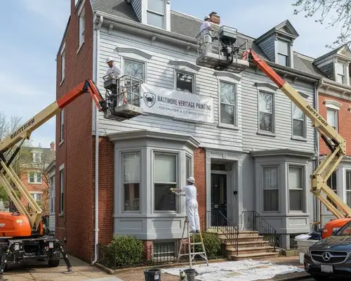 Exterior painting for older Baltimore, MD homes by professional painters